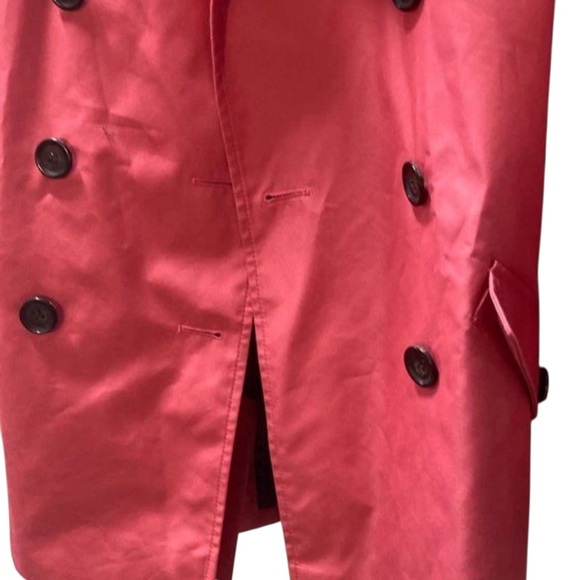 Coach Pink Double-Breasted Trench‎ Coat XS - Picture 6 of 14